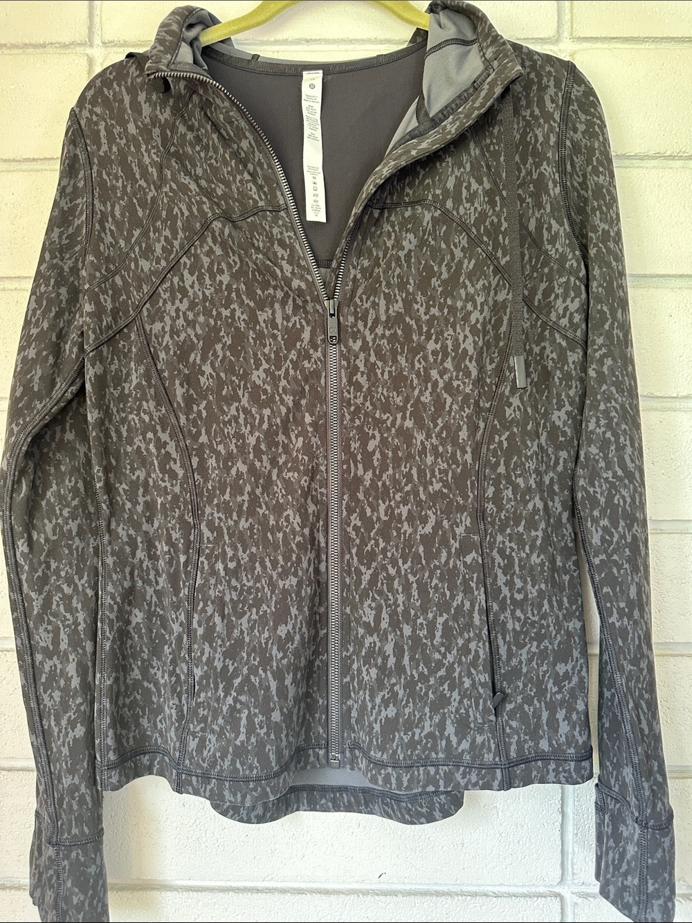 lululemon athletica Gray Patterned define hooded nulu Jacket